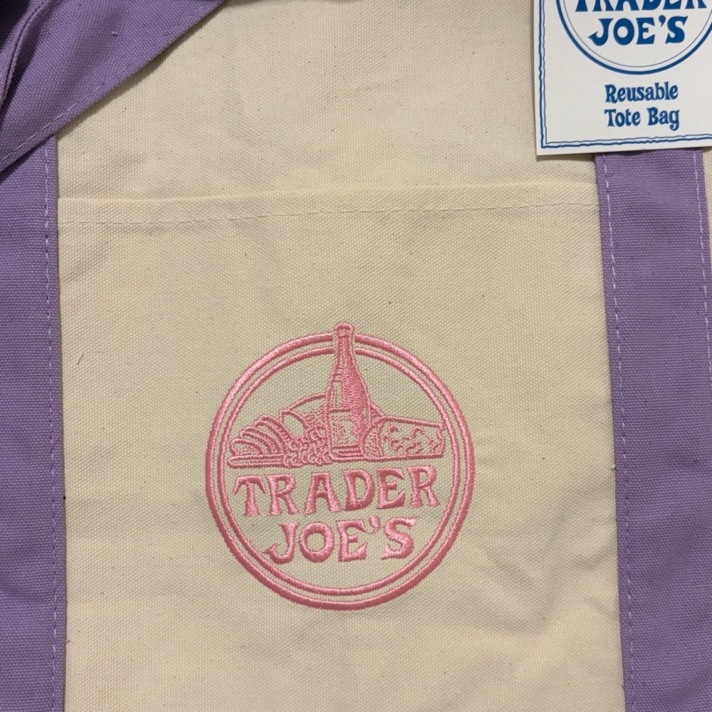 Trader Joe’s canvas pastel tote bags - Picture 3 of 7